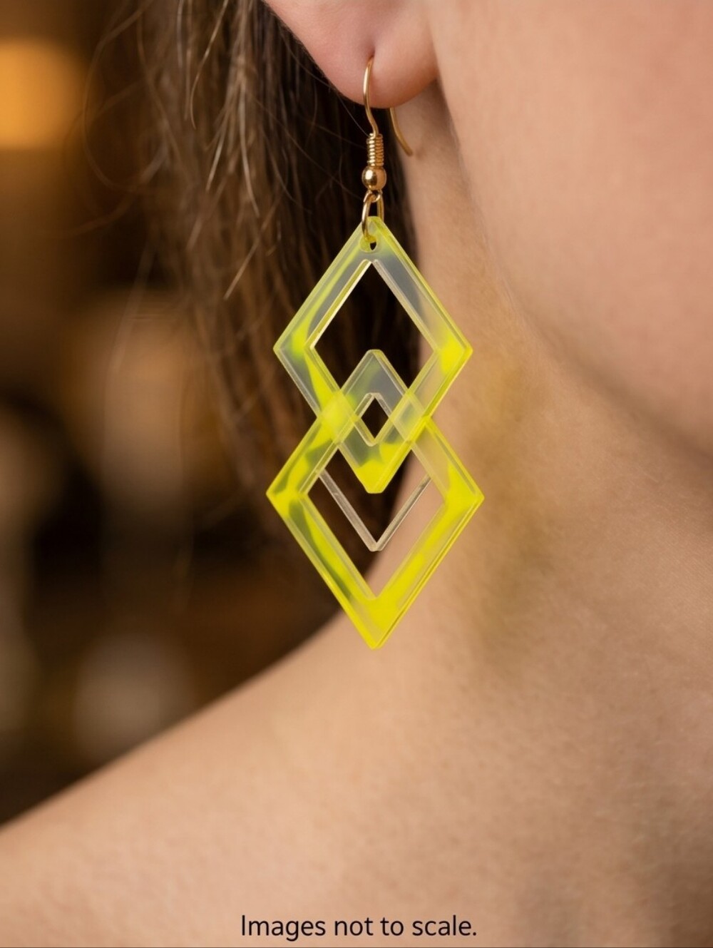 #536 HAND CRAFTED Earrings handcrafted handmade Resin - Picture 3 of 6